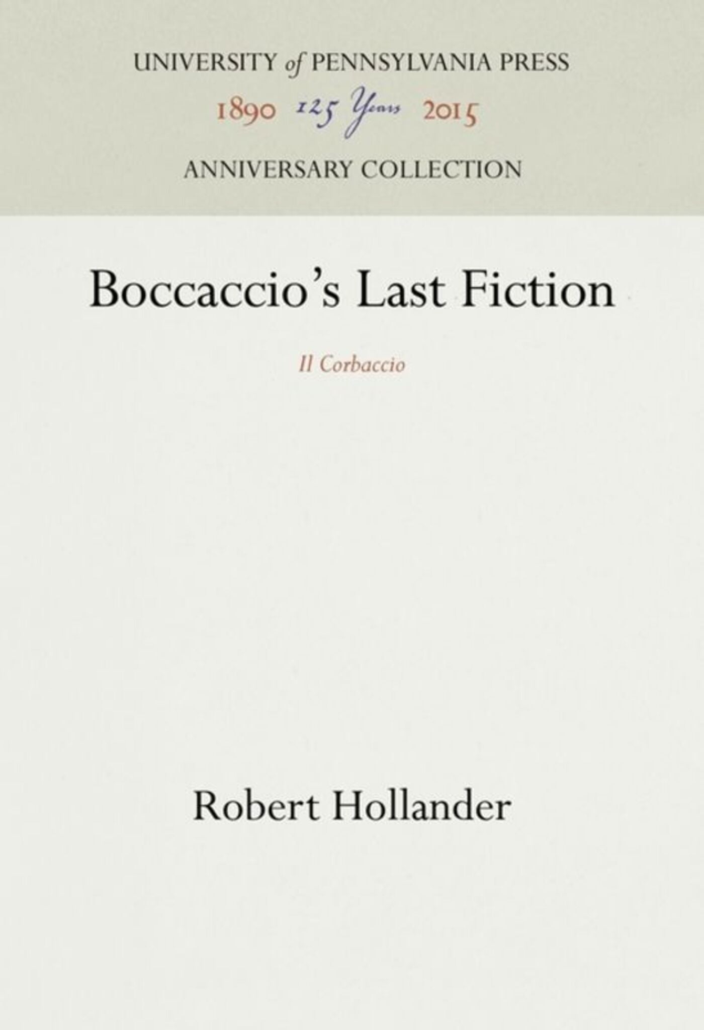 Cover image for Boccaccio's Last Fiction ISBN 9781512802665